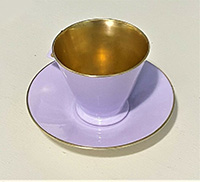 Vogue lilac and gold cup and saucer